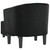  Tub Chair with Footstool Black Faux Leather A949-356491