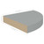  Floating Corner Shelf Gray 9.8"x9.8"x1.5" MDF A949-323901