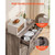 Coffee Bar Cabinet, Farmhouse Coffee Bar Table with Drawer, Buffet Stand Cabinet with 2 Barn Doors, E415-BSZSJ30YCSXHYJPAI001V0