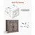 Coffee Bar Cabinet, Farmhouse Coffee Bar Table with Drawer, Buffet Stand Cabinet with 2 Barn Doors, E415-BSZSJ30YCSXHYJPAI001V0