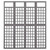  4-Panel Room Divider/Trellis Solid Fir Wood Gray 63.4"x70.9 A949-316487