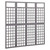  4-Panel Room Divider/Trellis Solid Fir Wood Gray 63.4"x70.9 A949-316487