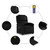  Massage Recliner Chair Black Faux Leather A949-371782
