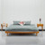 Queen size Mid-Century Modern Platform Bed Frame in Light Wood Finish Q280-QRSTK24381457