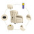  Massage Recliner Chair Cream Fabric A949-3205779