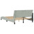  Bed Frame without Mattress "Hanko" Light Gray 53.9"x74.8" Velvet A949-3207877