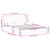  Bed Frame without Mattress "Hanko" Light Gray 53.9"x74.8" Velvet A949-3207877