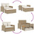  Patio Sofa with Cushions 2-Seater Beige Poly Rattan&Acacia Wood A949-365143