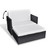  2 Piece Patio Lounge Set with Cushions Poly Rattan Black A949-43071