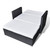  2 Piece Patio Lounge Set with Cushions Poly Rattan Black A949-43071