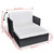  2 Piece Patio Lounge Set with Cushions Poly Rattan Black A949-43071