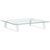  Monitor Stand White 15.7"x13.8"x3.1" Tempered Glass and Metal A949-374219