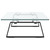  Monitor Stand Black 23.6"x7.9"x3.1" Tempered Glass and Metal A949-374224