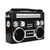 SuperSonic Retro Rechargeable 3 Band Radio With Bluetooth and Flashlight in Black D970-SC-1097BT-BLK