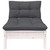  Patio Middle Sofa with Cushions White Solid Pinewood A949-806635