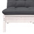  Patio Middle Sofa with Cushions White Solid Pinewood A949-806635