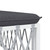  Patio Footstool with Cushion White Woven Fabric A949-364140
