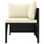 Sectional Corner Sofa with Cushions Black Poly Rattan A949-313507