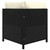 Sectional Corner Sofa with Cushions Black Poly Rattan A949-313507
