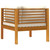 Corner Sofas 2 pcs with Cream White Cushions Solid Acacia Wood A949-316279