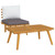 2 Piece Patio Lounge Set with Cushions Solid Acacia Wood A949-316267