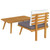 2 Piece Patio Lounge Set with Cushions Solid Acacia Wood A949-316267