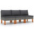 Middle Sofas 3 pcs Poly Rattan and Solid Eucalyptus Wood A949-315759