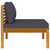 2 Piece Sofa Set with Dark Gray Cushions Solid Acacia Wood A949-316282