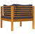 2 Piece Sofa Set with Dark Gray Cushions Solid Acacia Wood A949-316282