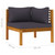 2 Piece Sofa Set with Dark Gray Cushions Solid Acacia Wood A949-316282