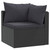 7 Piece Patio Lounge Set with Cushions Poly Rattan Black A949-46552