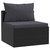 7 Piece Patio Lounge Set with Cushions Poly Rattan Black A949-46552