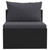 7 Piece Patio Lounge Set with Cushions Poly Rattan Black A949-46552