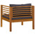 Patio Chair with Dark Gray Cushions Solid Acacia Wood A949-316293
