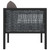 Sectional Corner Sofa with Right Armrest Poly Rattan Anthracite A949-310043