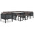Sectional Corner Sofa with Right Armrest Poly Rattan Anthracite A949-310043