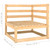 Patio 2-Seater Sofa with Cushions Solid Wood Pine A949-805730