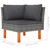 Corner Sofa Poly Rattan and Solid Eucalyptus Wood A949-315754