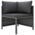 2-Seater Patio Sofa with Cushions Gray Poly Rattan A949-313498