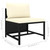 4-Seater Patio Sofa with Cushions Black Poly Rattan A949-313515