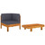 2 Piece Patio Lounge Set with Dark Gray Cushions Acacia Wood A949-310637