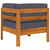2 Piece Patio Lounge Set with Dark Gray Cushions Acacia Wood A949-310637