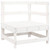 Corner Sofa with Cushions White Solid Wood Pine A949-825542