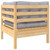 2-Seater Patio Sofa with Gray Cushions Solid Pinewood A949-806645