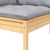 2-Seater Patio Sofa with Gray Cushions Solid Pinewood A949-806645