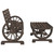 2 Piece Patio Lounge Set Solid Wood Fir A949-365106