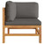 Corner Sofas 2 pcs with Dark Gray Cushions Solid Teak Wood A949-316114