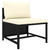 2 Piece Patio Sofa Set with Cushions Black Poly Rattan A949-313520