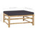 3 Piece Patio Lounge Set with Dark Gray Cushions Bamboo A949-313150