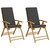 Folding Patio Reclining Chairs 2 pcs with Cushions Bamboo A949-365876